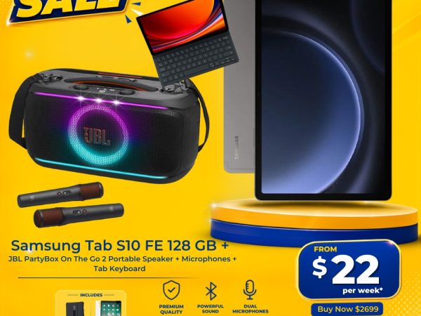 samsung-s10-fe-tablet-jbl-partybox-speaker