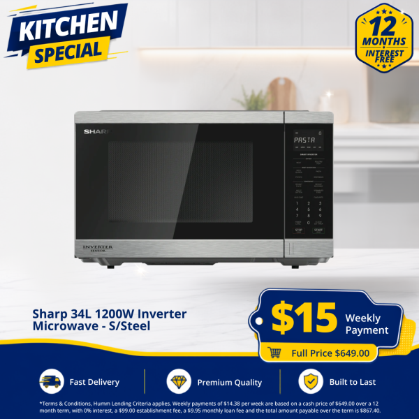 sharp-34l-1200w-inverter-microwave-stainless-steel