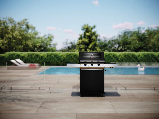 BeefEater 1200 Series 3 Burner BBQ & Trolley Black Enamel - Image 7