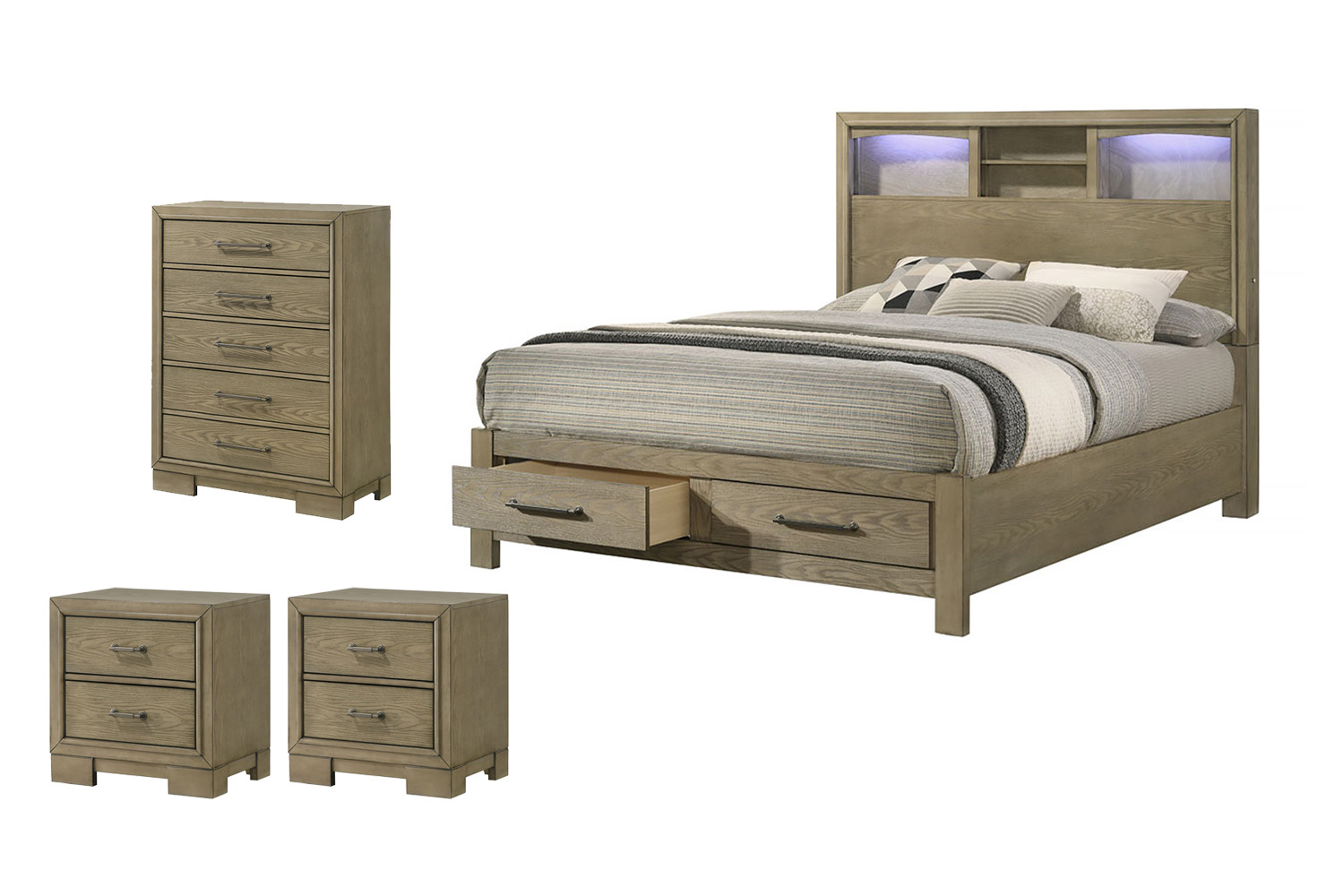 Kathlyn 6PC Bedroom Combo Set - Queen Size - Image 24